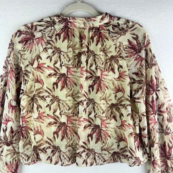 Kourt Blouse Womens Size Small Boho Floral Button Brunch Travel Beachy Tropical - Picture 10 of 12